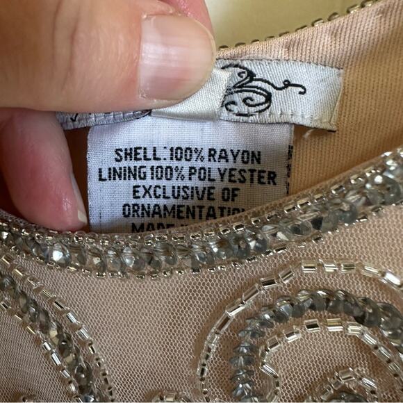 Prelude women’s dress size‎ 10 cream colored sequins - Picture 5 of 10
